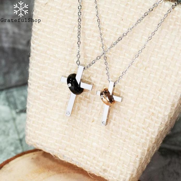 KALUNG SALIB CINCIN PASANGAN/ KALUNG CROSS RING COUPLE SS
