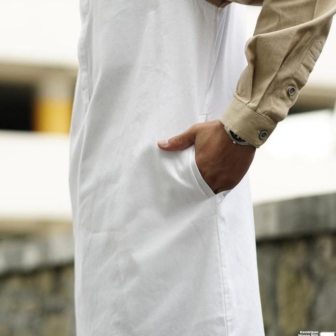 New SAMASE Jubba Jubah Inner Zipper R067P Baju Gamis Pakaian Muslim Pria Dewasa  Busana Untuk Sholat