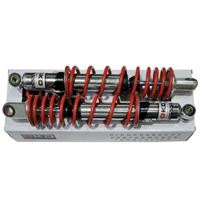 SHOCK BELAKANG 340 MM OKD CHROME MERAH murah