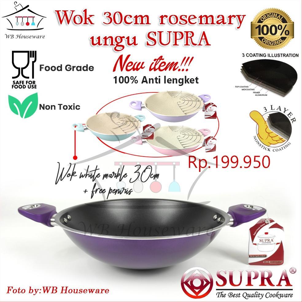 Wajan teflon anti lengket 30cm / wajan kuali SUPRA / wok 30cm SUPRA