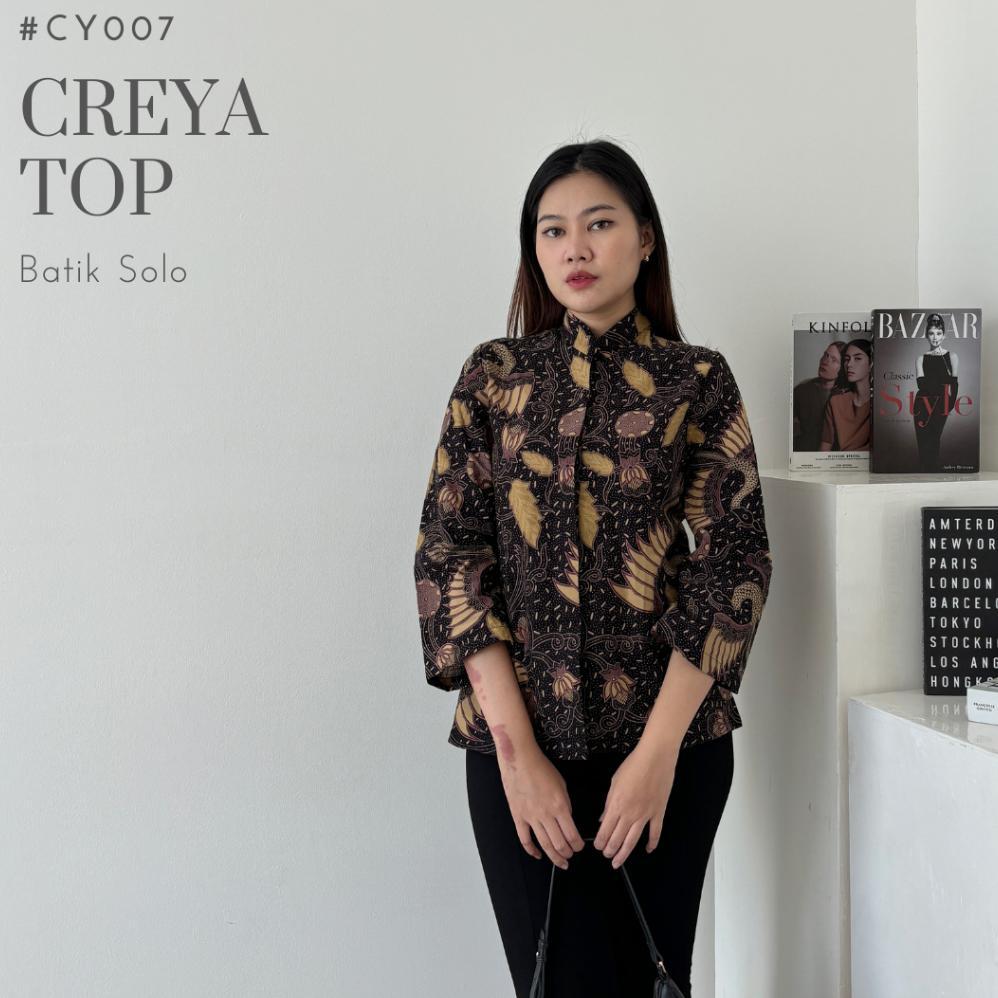 LIMITED HEM BATIK LENGAN PANJANG WANITA CREYA TOP