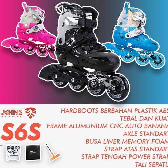 Sepatu Roda Inline Skate Junior Flying Eagle S6S Pink