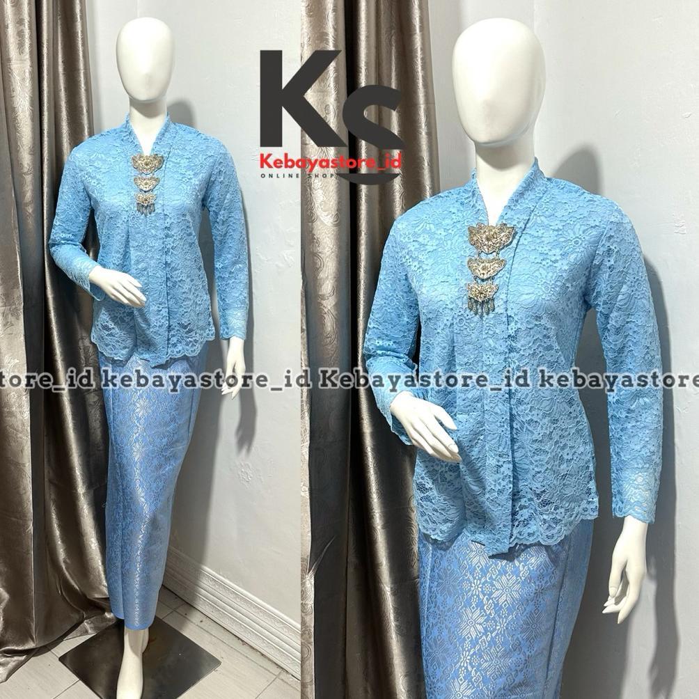 Murah (Free Bross) Kebaya Brokat Floy Kartini - Kebaya Modern - Kebaya Wisuda - Kebaya Hitam - Kebay