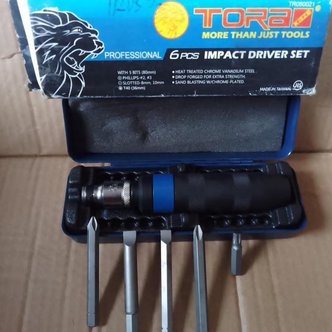 HATSUD OBENG KETOK 6PCS /OBENG GETOK TORA /IMPACT DRIVER SET MADE IN TAIWAN