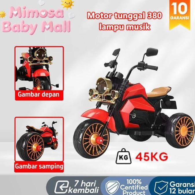 Mimosa Baby MallTampilan Keren, Performa Super Sepeda Motor Listrik Anak Tiga Roda, Penggerak Ganda,