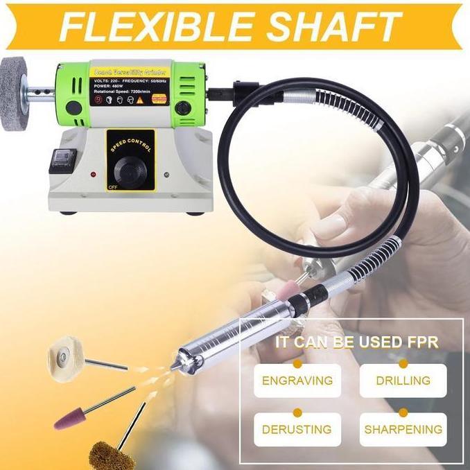 ZORRA8 Bench Grinder Polishing Bor Tuner Die Grinder Listrik Mesin Gerinda Duduk Asah Poles BG-3109