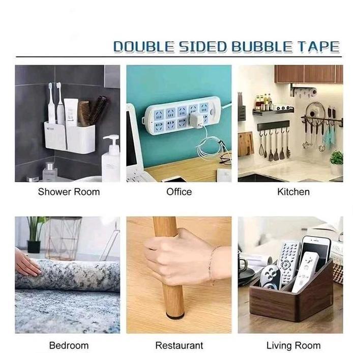 Double Tape Kotak Busa Foam 20 Pcs Thick Perekat Serbaguna Tanpa Bekas