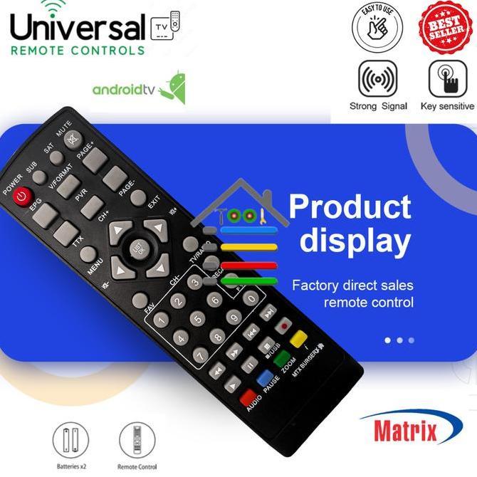 DELLINE REMOTE T2 MATRIX BURGER STB MATRIX BIRU SILVER