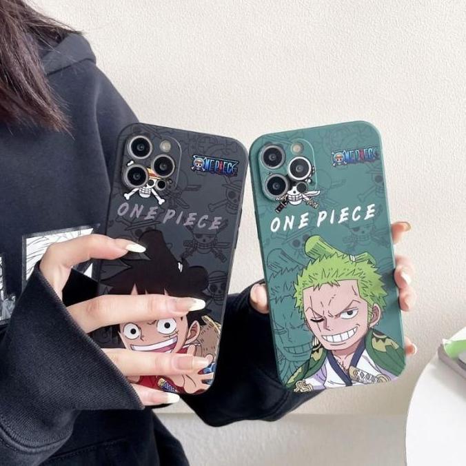 Case   untuk Poco F3 LUFFY One Piece Softcase Square Silicone Gambar FREE TALI