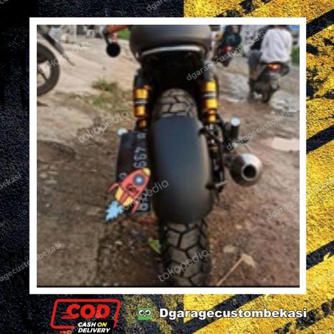 MUDGUARD SPAKBOR BELAKANG PNP KAWASAKI W175 mud guard custom