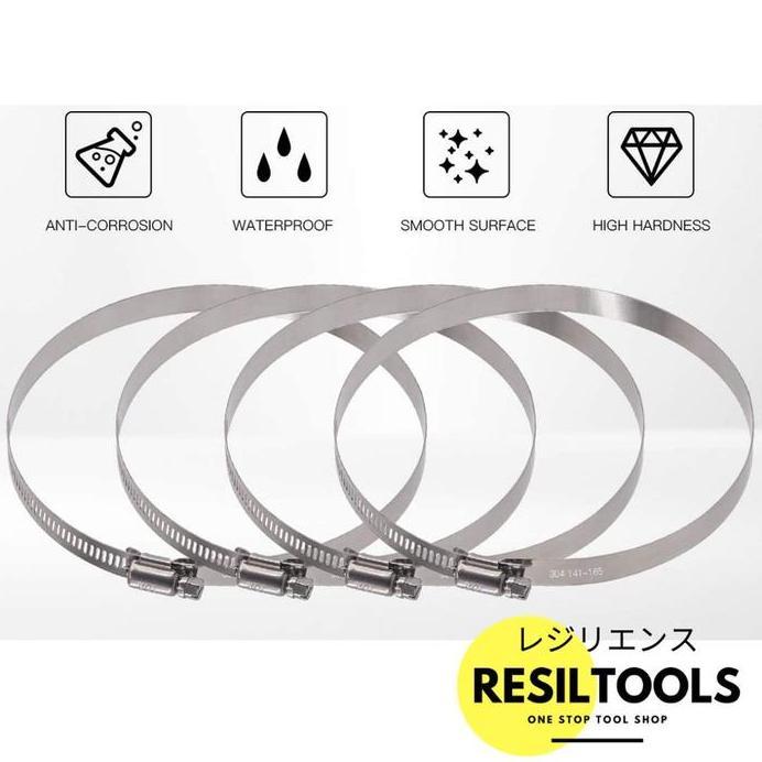 Kelem Pengencang Pipa 217 - 242 mm Stainless Hose Clamp 10 buah