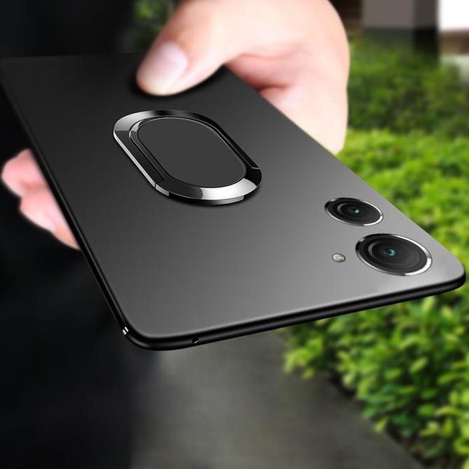 Case   untuk Asus Zenfone 9 RING BRACKET Slim Matte TPU Softcase Casing