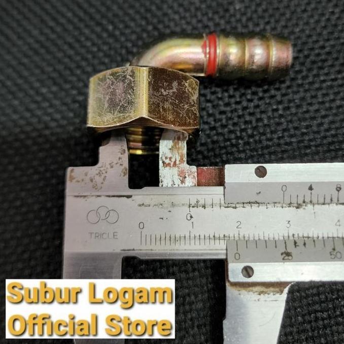 Ready Nepel Selang Gas 1/2 inch Model Bengkok Kompor Brandt