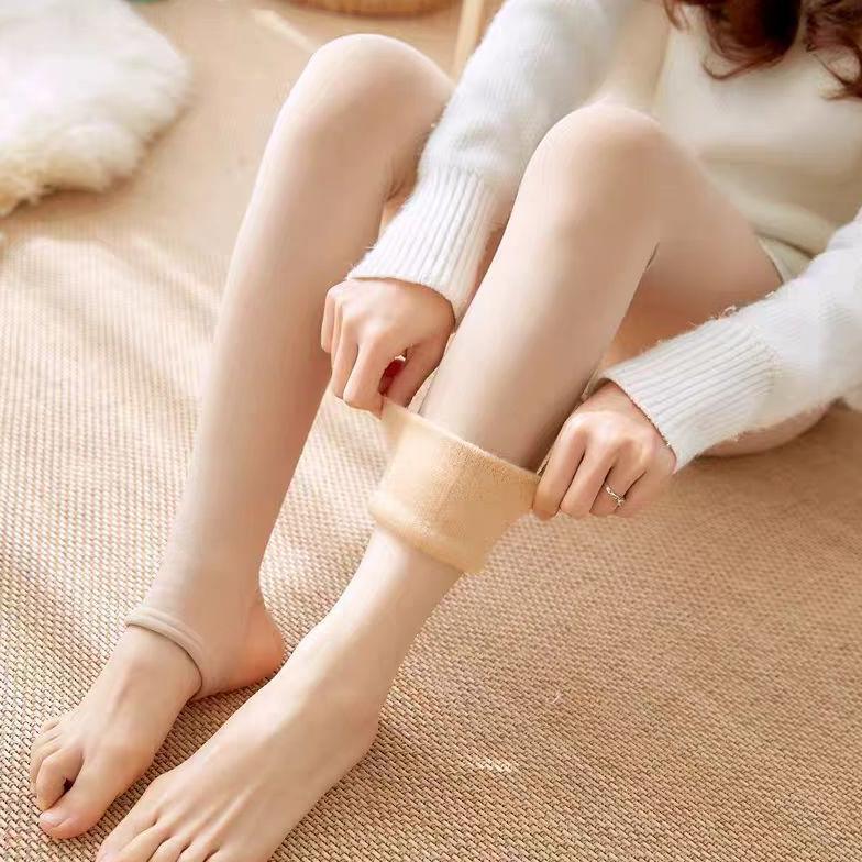 Premium Legging Tregging Stocking Wanita Baru Thermal Tebal Seksi Hitam AbuTelanjang