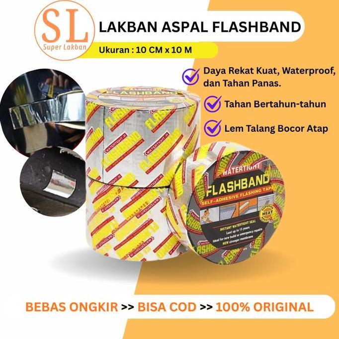 Lakban Anti Bocor Lem Talang Flashband Penambal Penutup Bocor Air