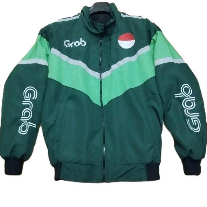 Jaket Driver Grab Hijau Thailand Ukuran L Terbaru Trendy Dan Style Motoran Nyaman Desain List Reflek