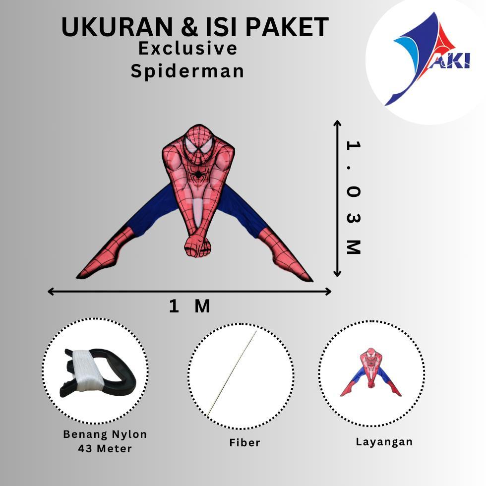 VELUXESPACE LAYANGAN SPIDERMAN BAHAN RIPSTOP ANTI AIR DAN TIDAK MUDAH SOBEK / LAYANGAN UNTUK ANAK-AN