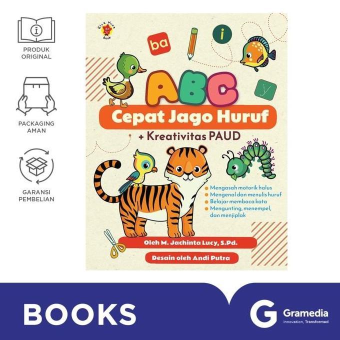 Buku ABC Cepat Jago Huruf + Kreativitas PAUD