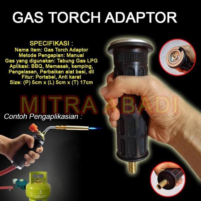 YOGSIXO Gas Torch Adaptor / Adaptor Kepala Gas Pemantik