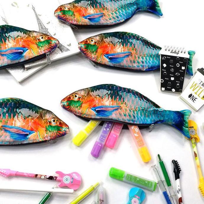 Tempat Pensil Ikan Kakatua untuk Pecinta Ikan dan Anak Stationery