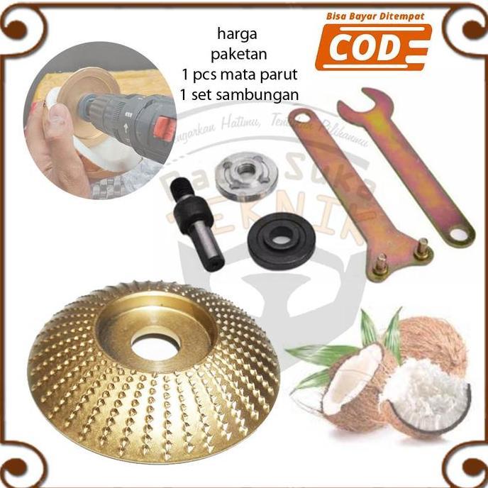 AHROKA alat parutan mata gergaji gerinda parut serut kerok kerik kelapa mangkok cembung