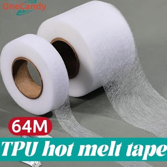 LORASTA Lem Kain 2 Sisi Lem Sum Lebar 1CM/2CM/3CM Lem Sum Perekat Kain 2 Sisi Lem Textile Som Double
