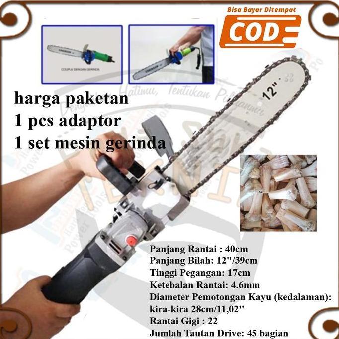 AHROKA Adaptor gergaji senso chainsaw gerinda Potong Tulang Sapi / Kambing