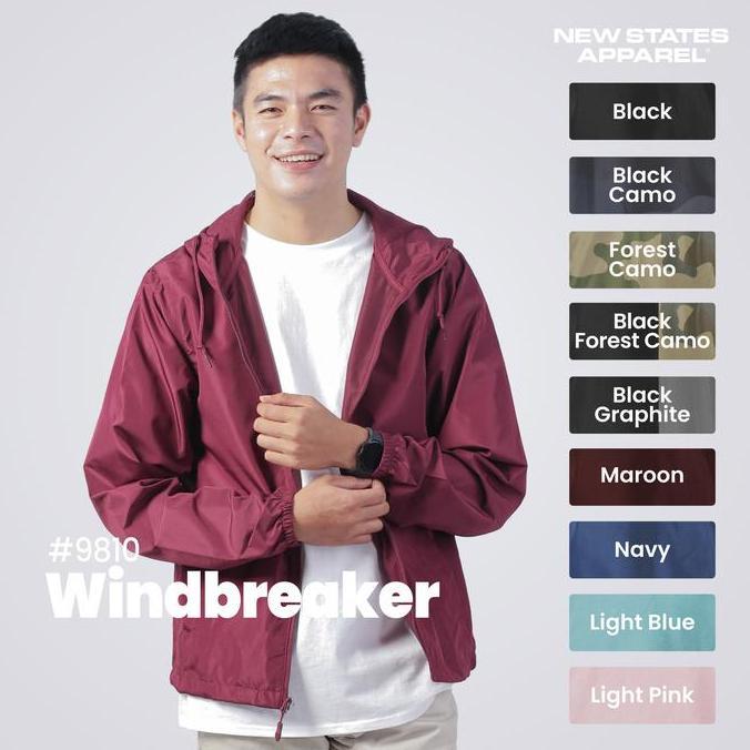 Jaket Polos Windbreaker New States Apparel 9810