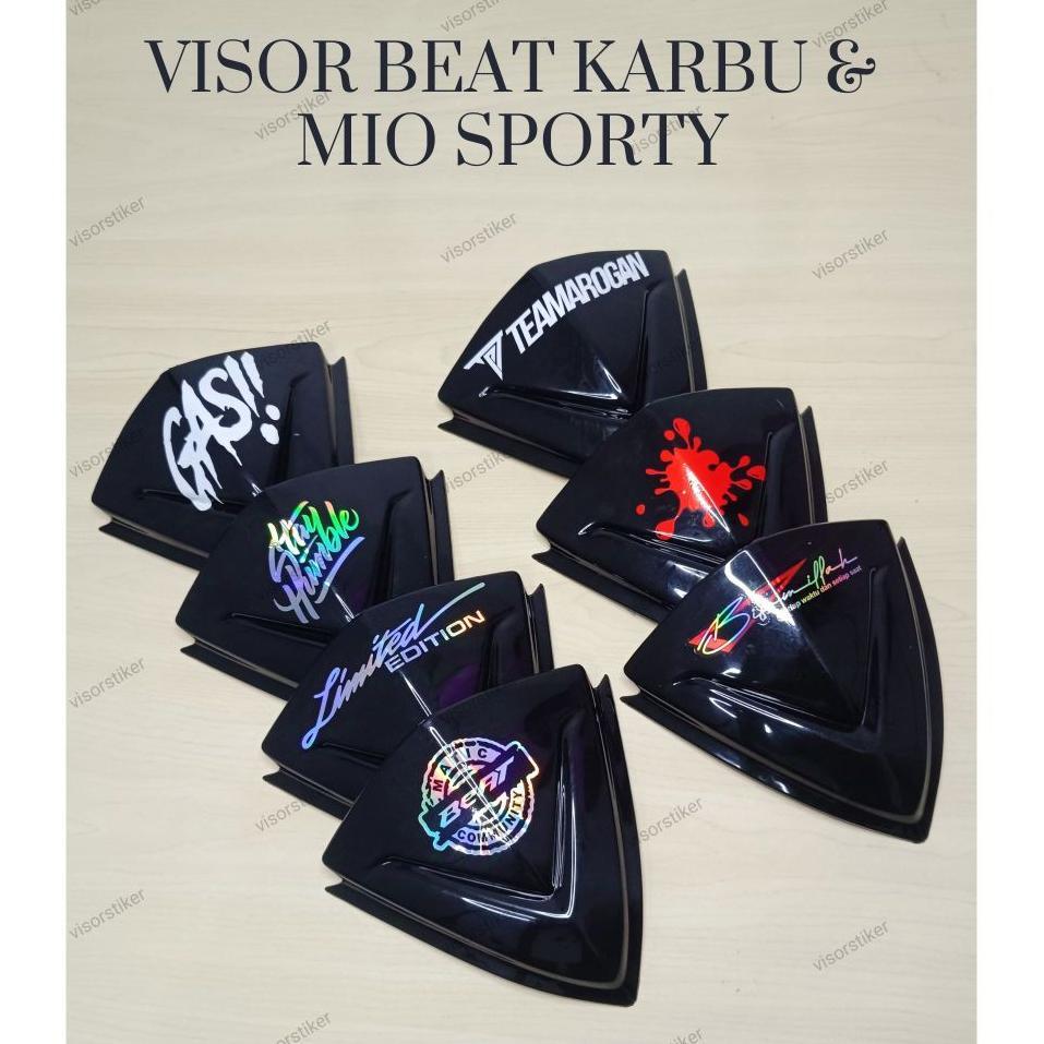 ERLONALIPEDIA VISOR BEAT KARBU BEAT OLD MIO SPORTY MIO SOUL KARBU MIO M3 STIKER LOGO WINDSHIELD HOND
