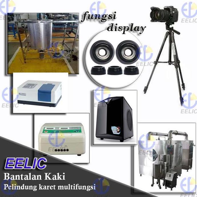 LORASTA EELIC BAK Isi 4 Pcs bantalan alas karet bulat kecil hitam tatakan pelindung kaki kursi meja 