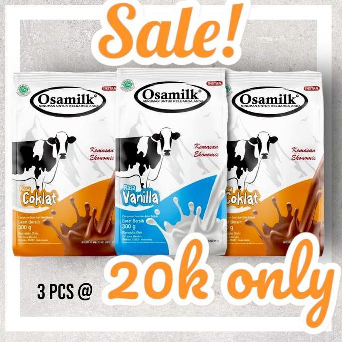 kikivalesta - [1 KG] Susu OsaMilk 500gr-300gr COKELAT VANILA