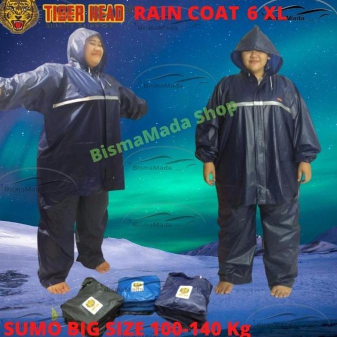 Jas Hujan Mantel SUMO 6XL 6XL Jaket Jumbo Xxxxxxl Tiger Head