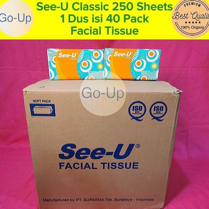 omnadiefaa_ - [1 dus = 40 pack] tisu see-u classic facial tissue 250 sheets 2 ply murah grosir