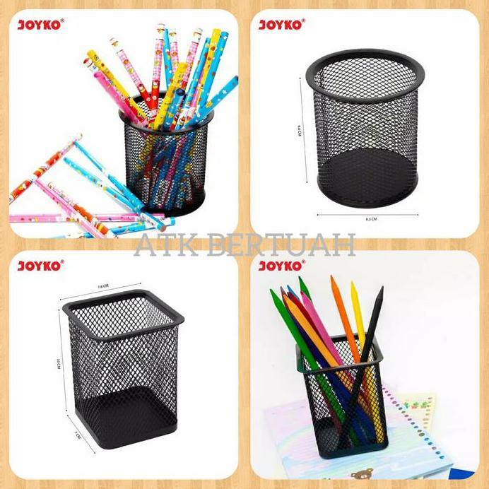 DESK STATIONERY SET TEMPAT PENSIL MEJA KERANJANG JARING BESI