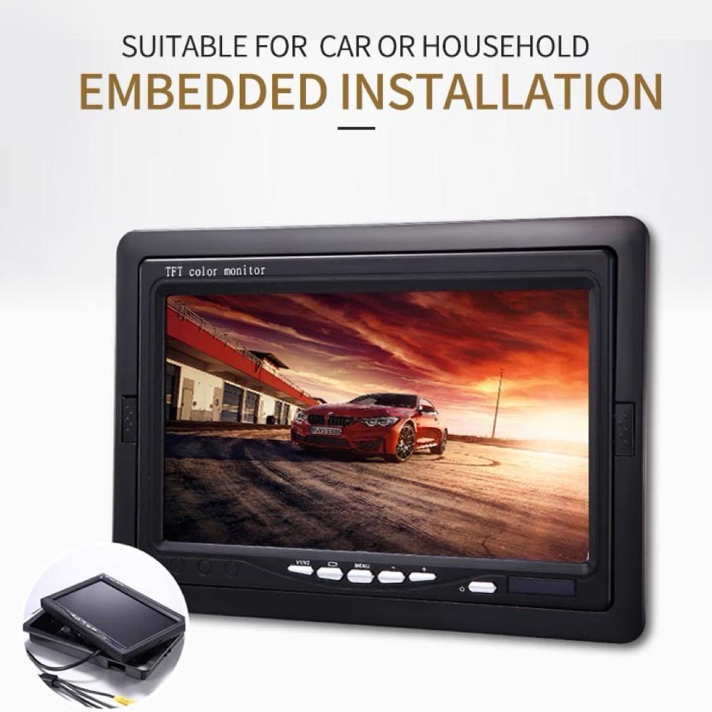 Yoelbaer Layar Monitor Mobil 7 Inch Car Digita Display TFT LCD