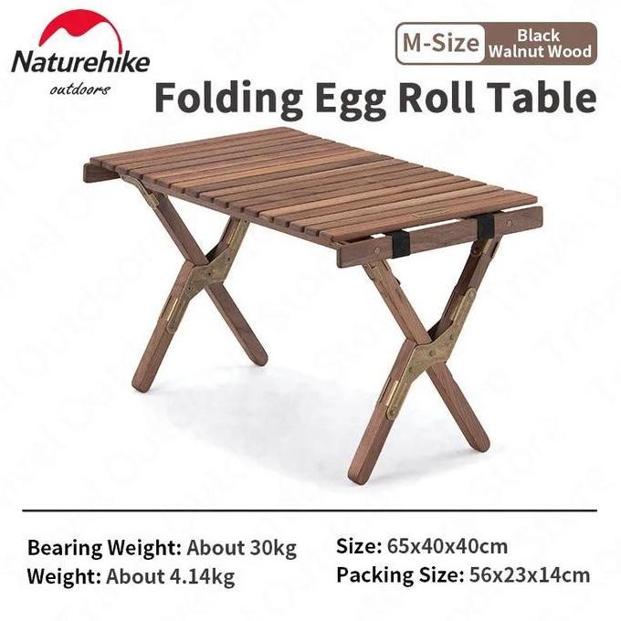 Meja Lipat Egg Roll Naturehike NH21JJ001 Medium Meja Lipat Camping Portable Folding Table Aestetic K