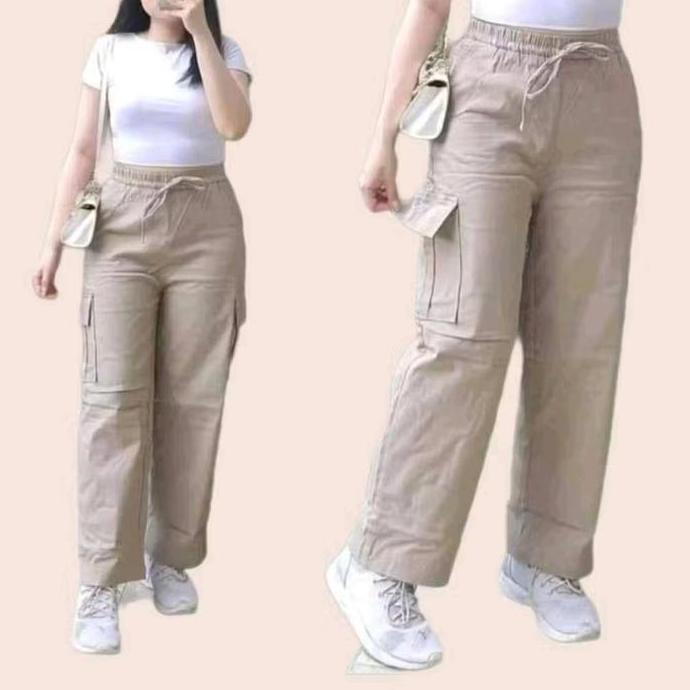 TERPOPULER Celana kulot cargo wanita/celana wanita kekinian/celana kulot cargo wanita jumbo TERPOPUL