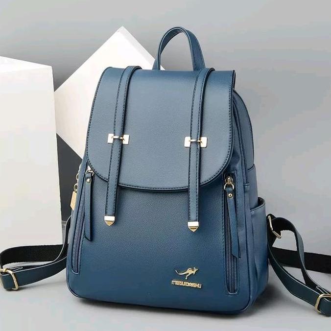 NANDINEKAYA - TAS RANSEL WANITA KEKINIAN RANSEL REMAJA DEWASA SERBAGUNA TAS RANSEL KULIT PU BERKUALI