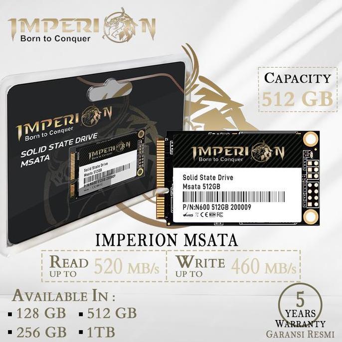NEW SSD MSATA IMPERION 512 GB GARANSI RESMI 5 TAHUN SSD MSATA 512GB