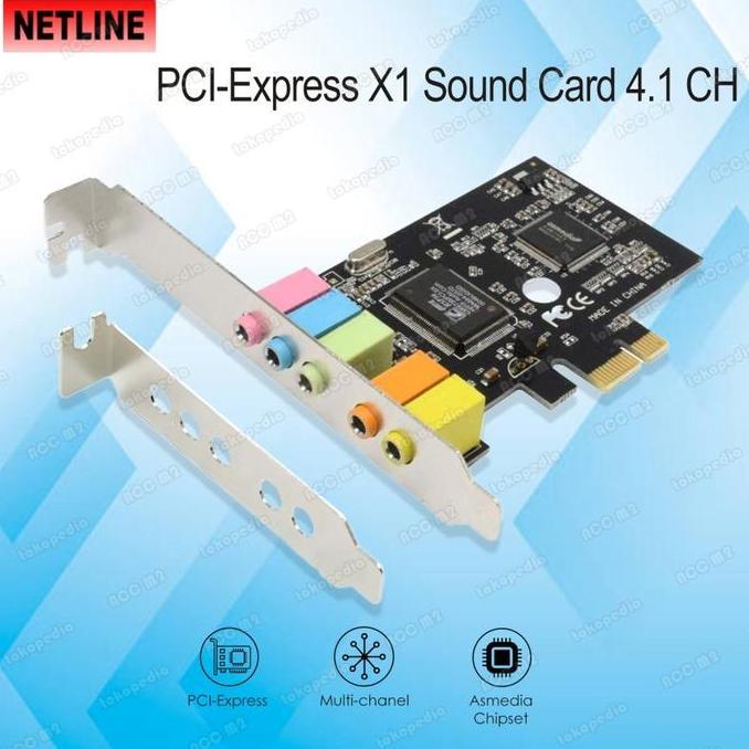 barkisanshop - pcie x1 sound card 4.1 ch cmi 8738 sound card pc pci-e express