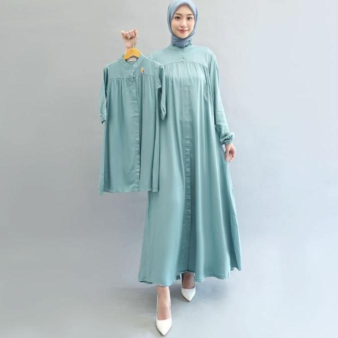 Wiriwiri Gamis couple ibu dan anak bahan rayon twill premium