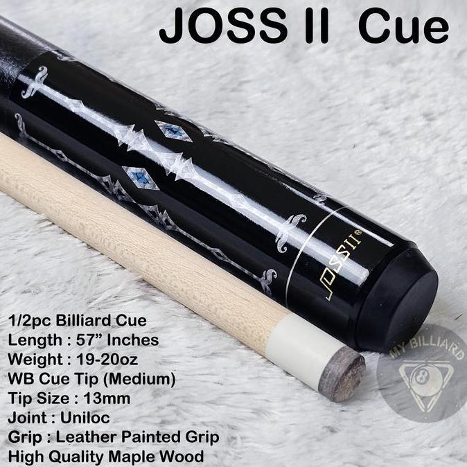 Joss II Cue Maple Wood 13mm Stick Billiard - Joss 2 Cues Stick Billiar