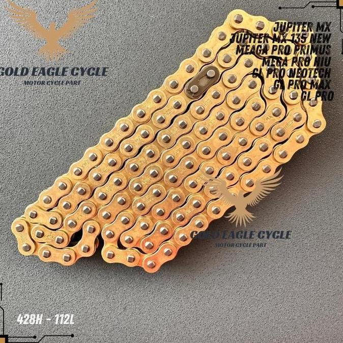 Vanessa.Ecer - Rantai Rante Roda Motor 428H-112L Jupiter Mx Jupiter Mx New 135 Mega Pro Primus Mega 