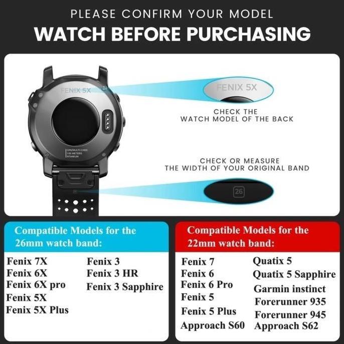 STRAP GARMIN DESCENT MK1 / MK2I / MK3I 51MM SMARTWATCH STAINLESS STEEL 3 BEADS TALI JAM TANGAN RANTA