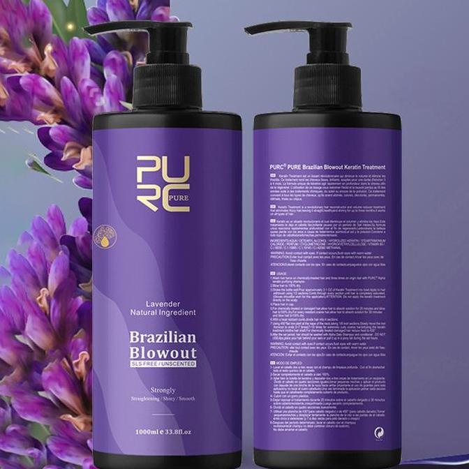 URB Keratin Lavender Smoothing Treatment Brazilian PURC Keratin Smoothing Keratin Hair Treatment 100