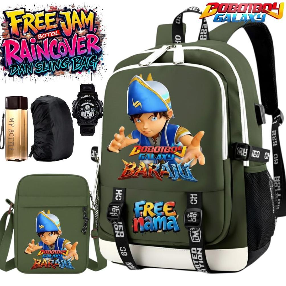 Murah  Tas Ransel Sekolah Boboiboy Galaxy Baraju Anak Laki Laki Sd Smp - Tas Anak Boboiboy