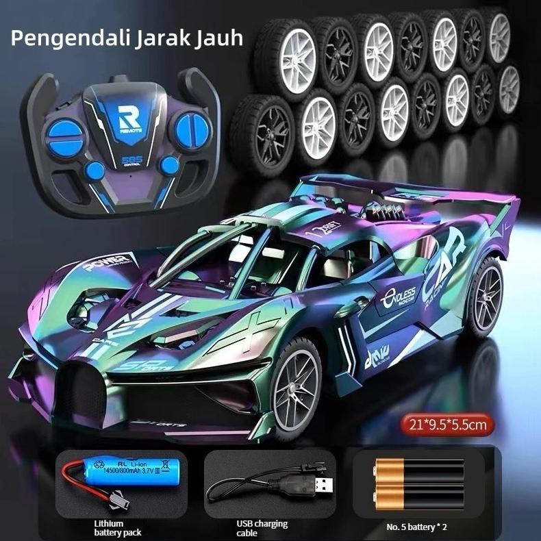 TERLARIS Remote RC /Mobil Remote Control 1:18 2WD Kecepatan Tinggi CAS mobil remot/Mobil sport/mobil