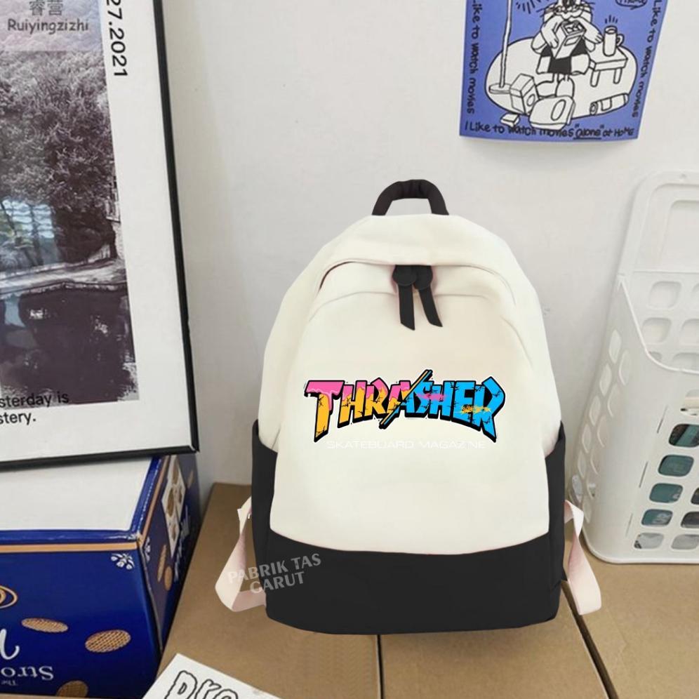 Tahan Lama  Tas Anak Thrasher Sekolah Laki Laki Pria Keren Kece Sd Smp Sma Smk Gambar Thrasher Graff