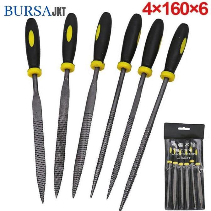 OVMIDEX ALAT KIKIR BESI / MINI FILES SET 6IN1 4INCH X 160 MM kikir  baja