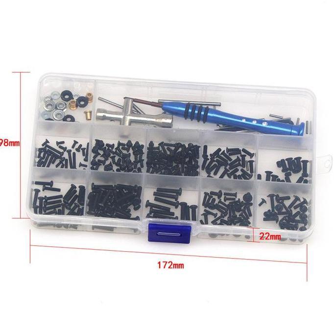 TELENIUM RC Car Tools Screws Box Kit Set / Sekrup Baut Rc Car / Kotak Sekrup PROTOK